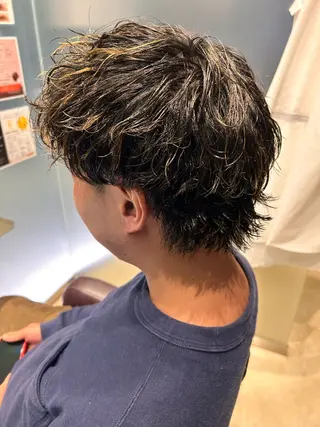 パーマ メンズ 笠井 雅斗のヘアスタイル