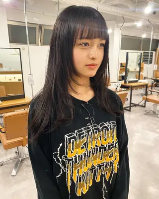 ロング 細野 菜月のヘアスタイル