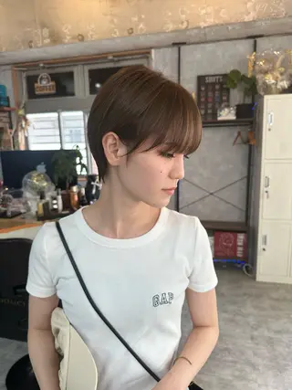 ショート C’LD hair  produce /シールドヘア所属・モテ髪/ボブ/ショー ト/アダチフウトのヘアスタイル