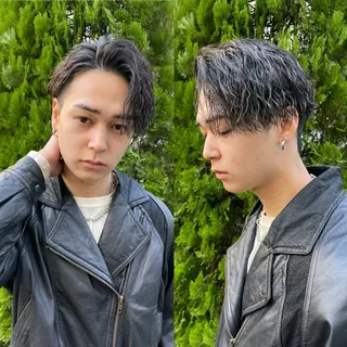 ショート カラー パーマ ヘアアレンジ メンズ 亀井隆汰/メンズ専門 パーマ特化美容師のヘアスタイル