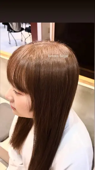 セミロング 透明感カラー🤎/ ツヤカラー/さくらのヘアスタイル