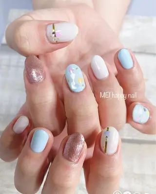 ネイル 北浦和 自爪育成ケアのネイルデザイン