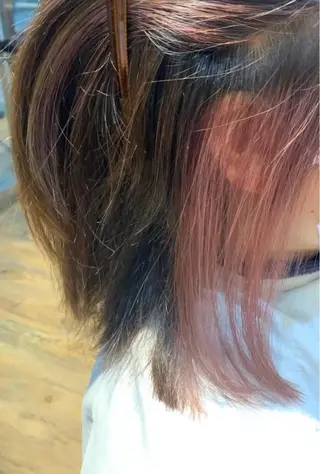 ミディアム ルネ所属・ショートヘア 縮毛矯正/福田梢のヘアスタイル