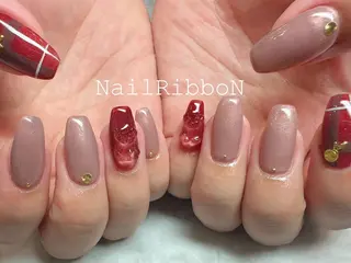 ネイル ネイルリボン 石田のネイルデザイン