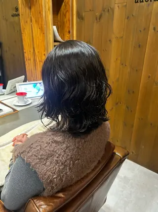 ミディアム パーマ adorable駅南店所属・adorable 樋口円のヘアスタイル