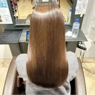 ロング パーマ 好印象メンズ特化/就 活/縮毛髪質改善のヘアスタイル