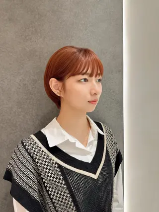 ショート カラー 巻ける縮毛矯正/艶 カラーchika🩵のヘアスタイル