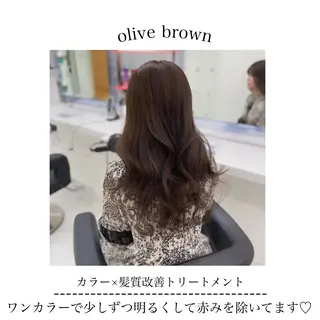 セミロング カラー ヘアアレンジ Ella所属・nana【艶髪】/ レイヤー/縮毛矯正のヘアスタイル