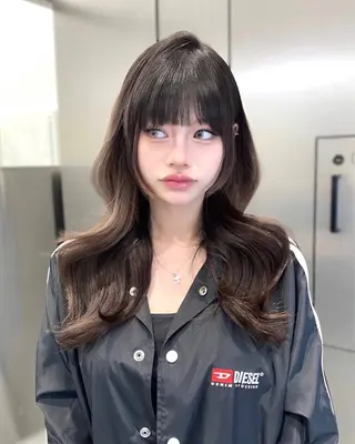 ロング カラー 京都レイヤーカット うえひのヘアスタイル