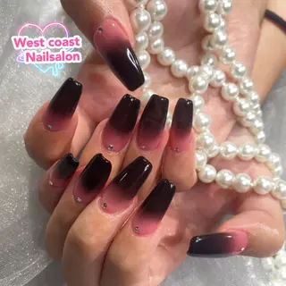 ネイル リボン、ガーリー パーツ放題専門店のネイルデザイン