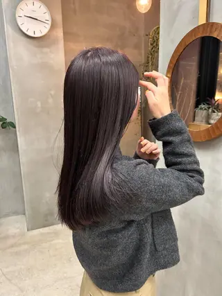 ロング カラー カット　パーマ ／シオンのヘアスタイル