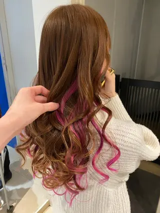 ロング カラー 🌈評価No.1🌈 艶髪カラー❌エクステのヘアスタイル