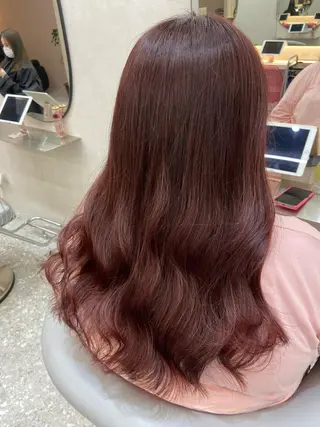 セミロング カラー 新宿/韓国ヘア 中明度カラー/かやのヘアスタイル