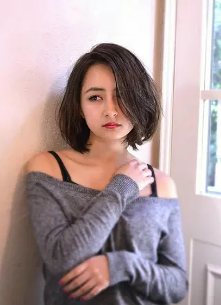 ミディアム カラー 小顔ショート✁ ⁂Yukari⁂のヘアスタイル