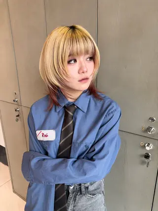 ミディアム 米山 莉緒のヘアスタイル