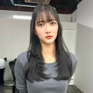 ロング カラー Lien by kiitos所属・韓国ヘア×レイヤー カット/上田丈也のヘアスタイル