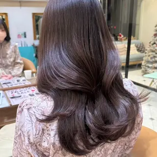 ロング カラー パーマ Lond re Maison所属・骨格補正ショート／艶 カラー🌸さくら🌸のヘアスタイル