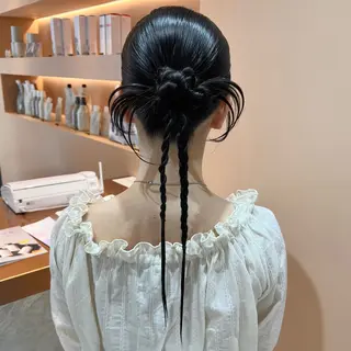 ロング ヘアアレンジ ✨カチモリ✨レイヤー 韓国ヘア🇰🇷ゆいのヘアスタイル