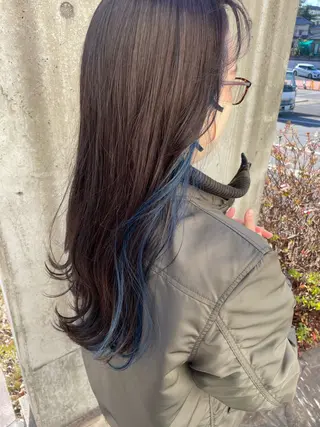 ロング カラー ブランシェ神領店 笹原渚紗のヘアスタイル