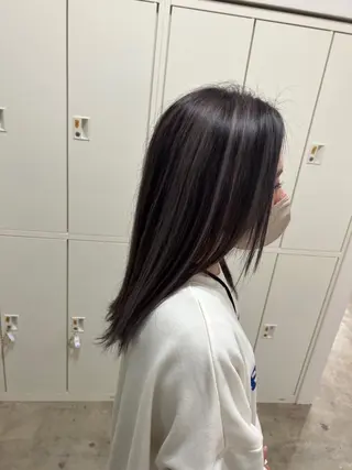 セミロング 築地 なずなのヘアスタイル