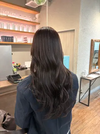 ロング カラー あべ ゆうかのヘアスタイル
