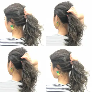 ロング カラー M IIのヘアスタイル