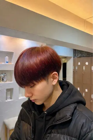 メンズ うる艶ワンカラー/ 似合わせ　中野拓侍のヘアスタイル