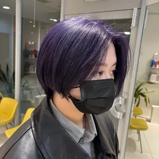 ショート カラー 由比藤理子 ブリーチカラー🌈のヘアスタイル