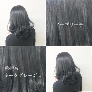 セミロング カラー くすみミルクティー／ ブラウン🪡TOWAのヘアスタイル