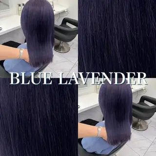 セミロング 寒色＆ブリーチ特化 寒色MiOのヘアスタイル