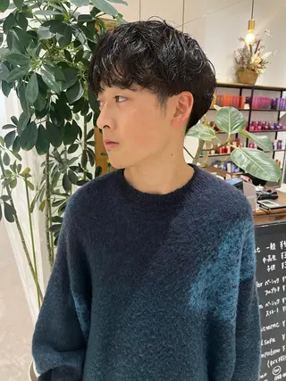 パーマ メンズ 岡田 望愛のヘアスタイル