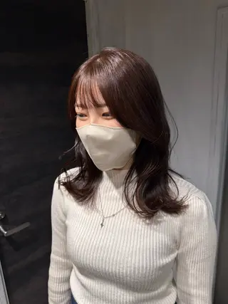 ミディアム カラー NANAMI🩵 大人可愛い韓国ヘアのヘアスタイル