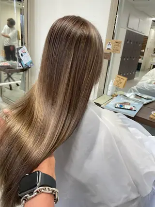 ロング ダブルカラー/韓国 ヘア/さわのあかねのヘアスタイル