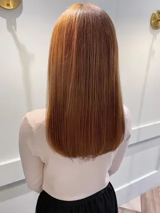 セミロング カラー ケアブリーチ /髪質 改善/古橋圭史郎のヘアスタイル