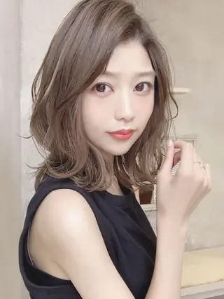 ミディアム Beige＋Rr salon EBISU所属・艶感透明感カラー 🫧たけ🫧のヘアスタイル