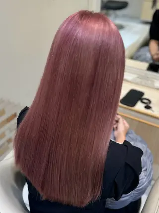 ロング ハイトーンカラー 髪質改善カラーノトのヘアスタイル