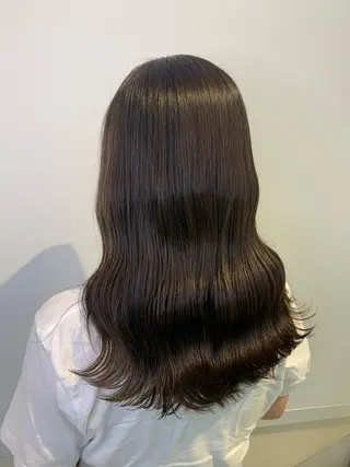 セミロング カラー 透けるbrown カラー🎗♡yukaのヘアスタイル