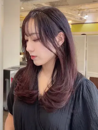 ロング カラー 大人可愛い透明感🌟 小顔・韓国髪🌟野中のヘアスタイル