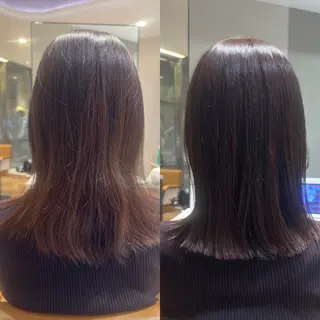 ミディアム 頭から整える美容師 松田のヘアスタイル