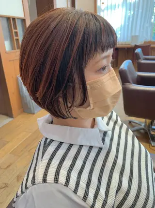 ミディアム カラー パーマ Artist 藤﨑紘成のヘアスタイル