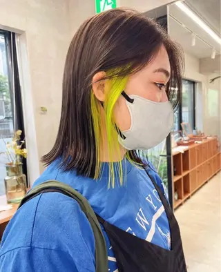 ミディアム 鶴井 美空のヘアスタイル