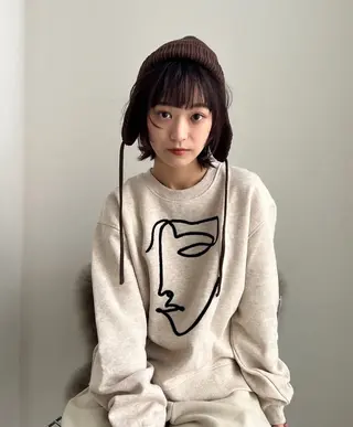 カラー ウエチ モモカのヘアスタイル