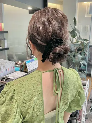 セミロング ヘアアレンジ ダブルカラー🦖 /髪質改善⚡️しおりのヘアスタイル