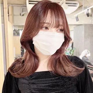 ミディアム カラー 韓国レイヤー/ 顔周り💕田中将吾のヘアスタイル