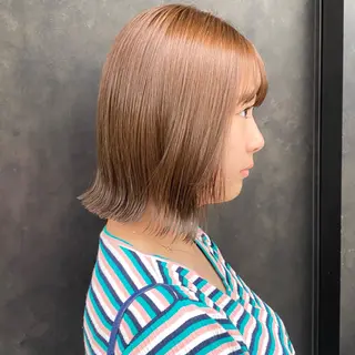 ミディアム カラー 比嘉 陽のヘアスタイル