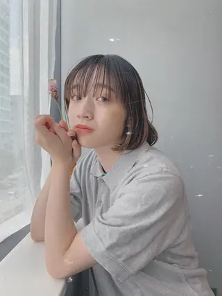 ショート カラー ボブパーマコテ巻き風 パーマNo1深江秀平のヘアスタイル