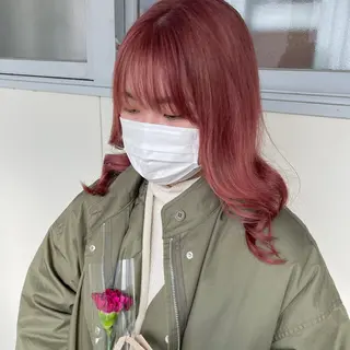 セミロング カラー ヘアアレンジ maoブリーチ無し 似合わせカラーのヘアスタイル