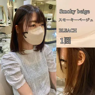 ミディアム カラー パーマ ヘアアレンジ メンズ キッズ ネイル マツエク・マツパ アイブロウ 《褒められる》 透明感カラー/小嶋のヘアスタイル