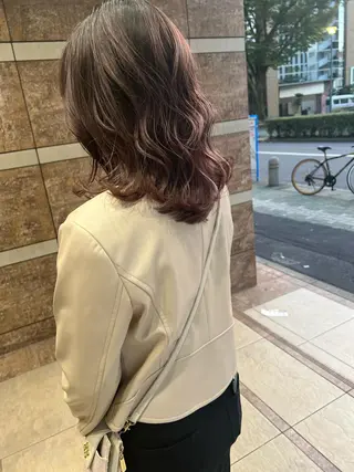 ミディアム カラー 髪質改善/ ブリーチ/中尾のヘアスタイル