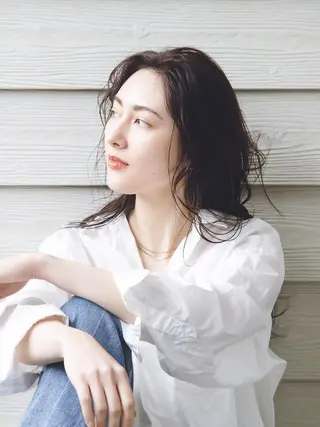 ロング 柳下 涼のヘアスタイル